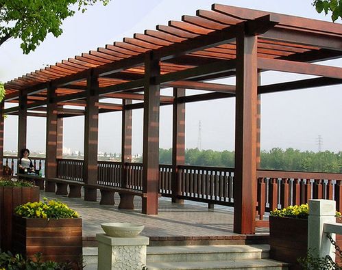 印尼菠蘿格廊架在戶外的應用圖片全集大全 三根實業說